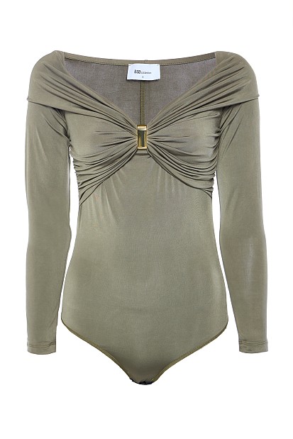 Έξωμο κορμάκι με αγκράφα - Gold label