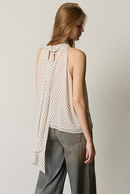 Polka dot halter neck top