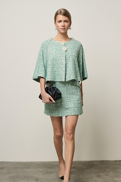 Mini tweed sequined dress