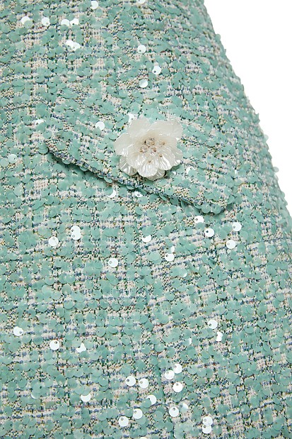 Mini tweed sequined dress