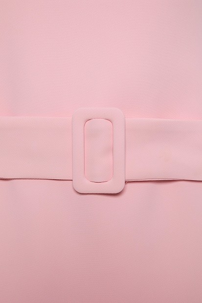 Mini sleeveless dress with belt