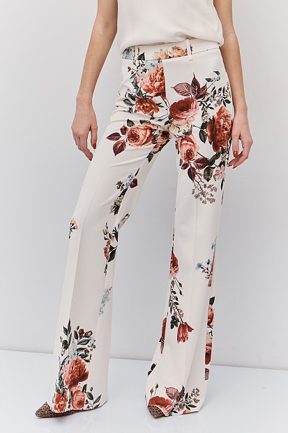Floral flare pants