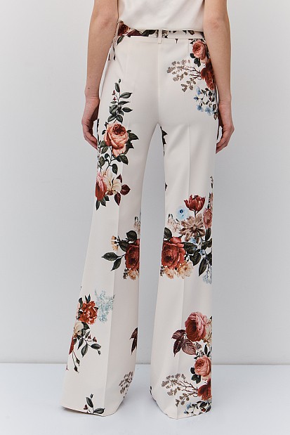 Floral flare pants