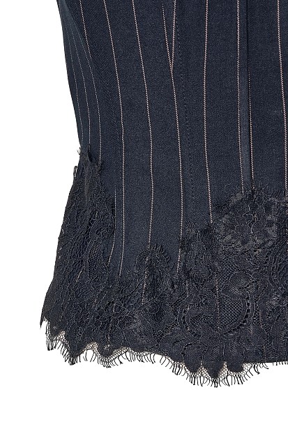 Stiped corset with lace