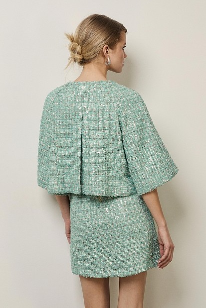 Tweed sequined bolero