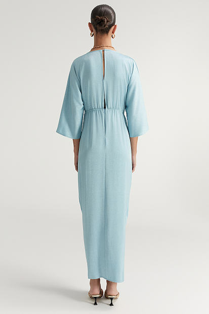 Maxi wrap satin dress - Gold label