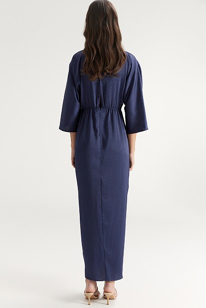 Maxi wrap satin dress - Gold label
