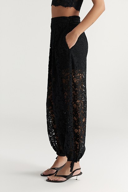 Barrel trousers with lace - Gold label
