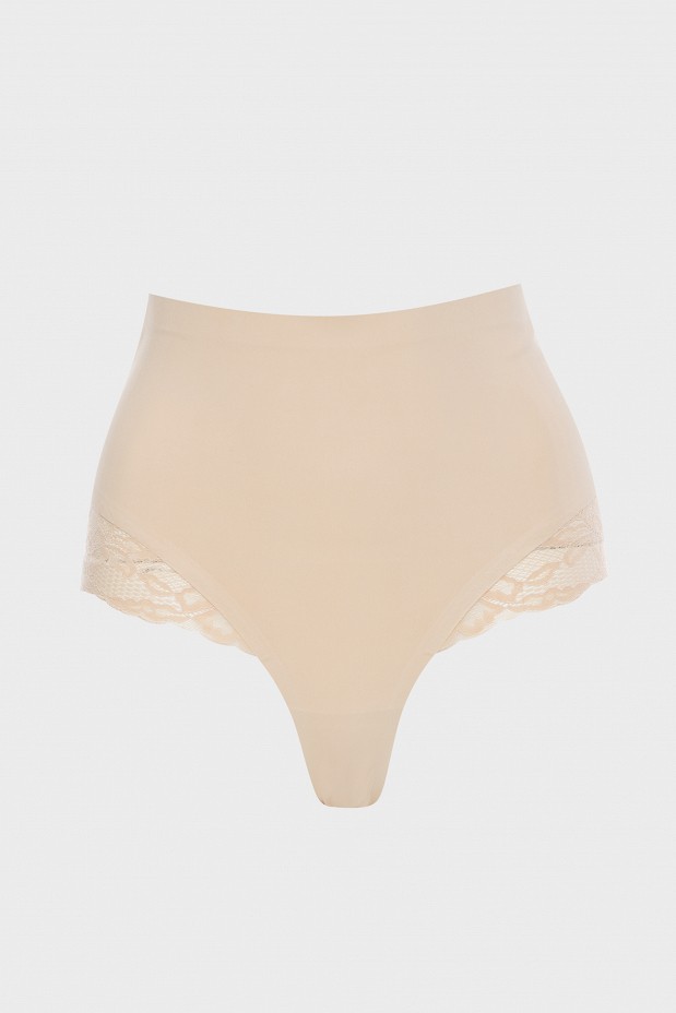 Light shaping briefs with lace