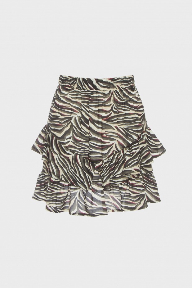 Zebra printed mini skirt