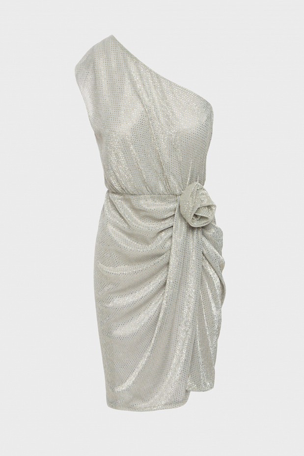 Λούρεξ φόρεμα με έναν ώμο - Gold label