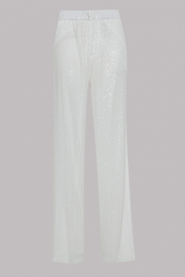 Highwaisted sequin trousers - Gold label