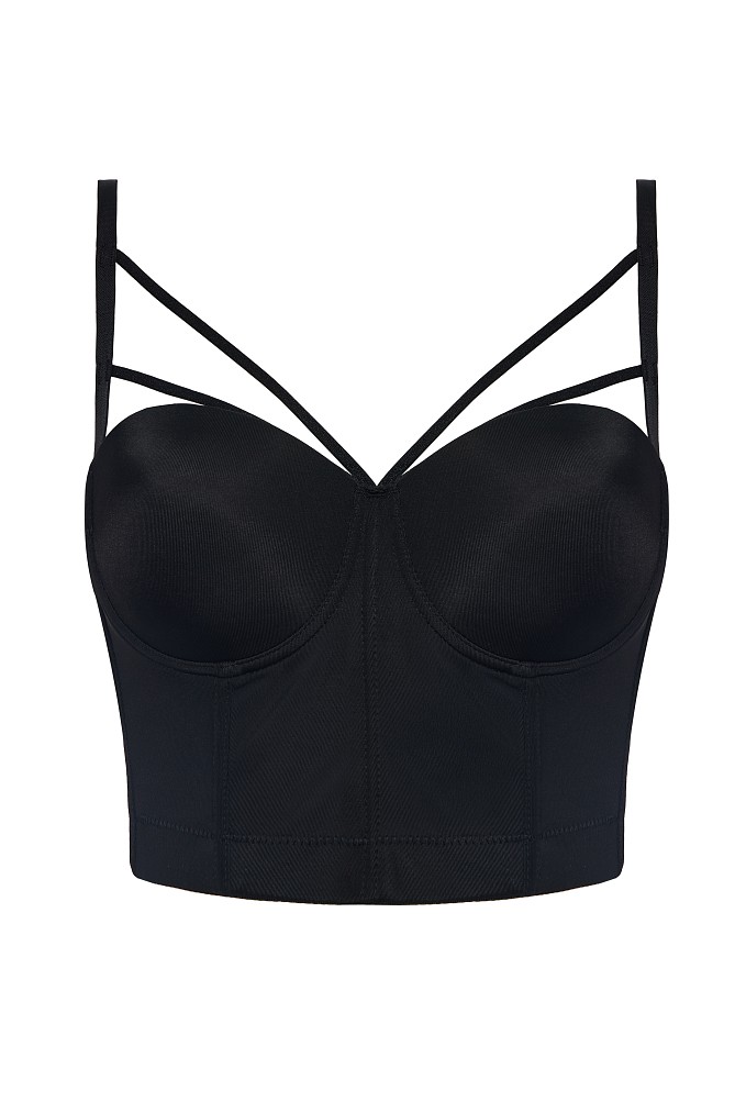 Bustieră crop stil corset