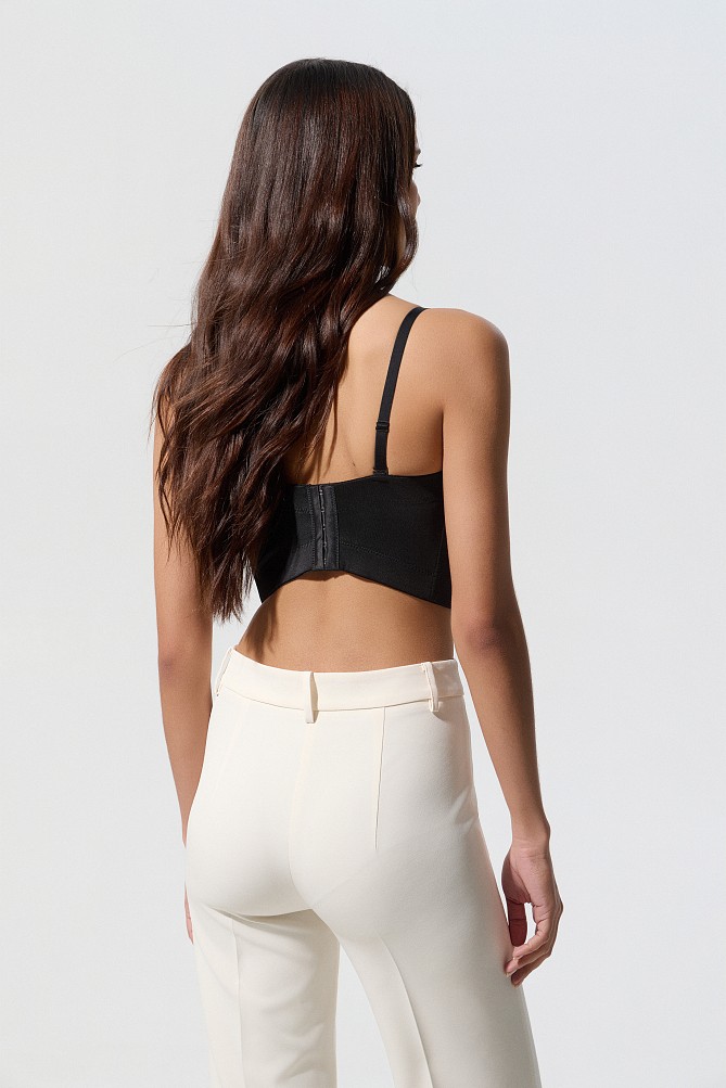 Bustieră crop stil corset
