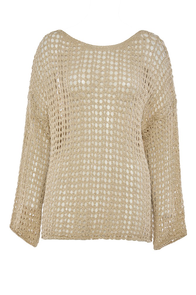 Knitted lurex blouse