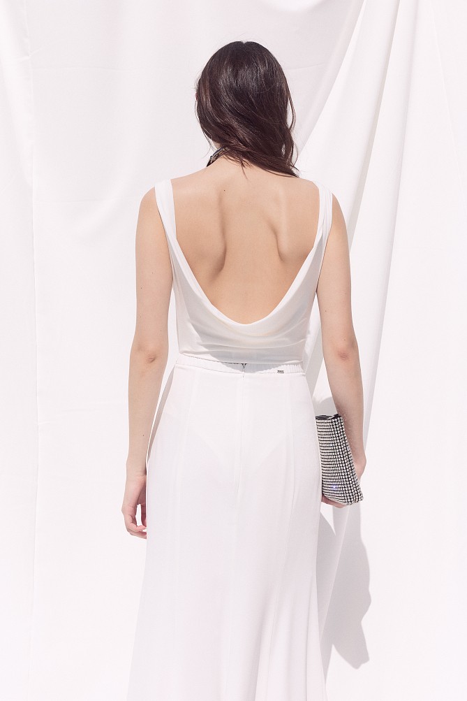 Draped bodysuit with open back - Gold Label