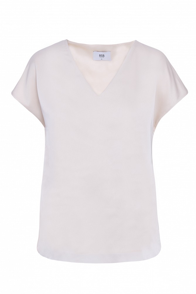 Basic satin-look blouse