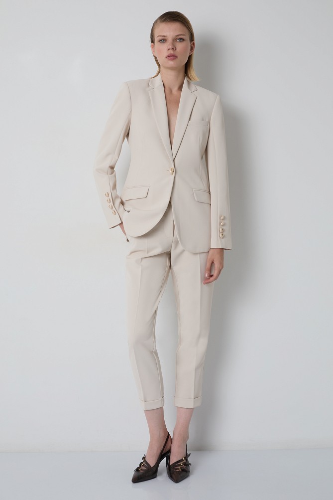 Cropped cigarette trousers