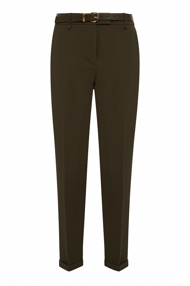 Cropped cigarette trousers