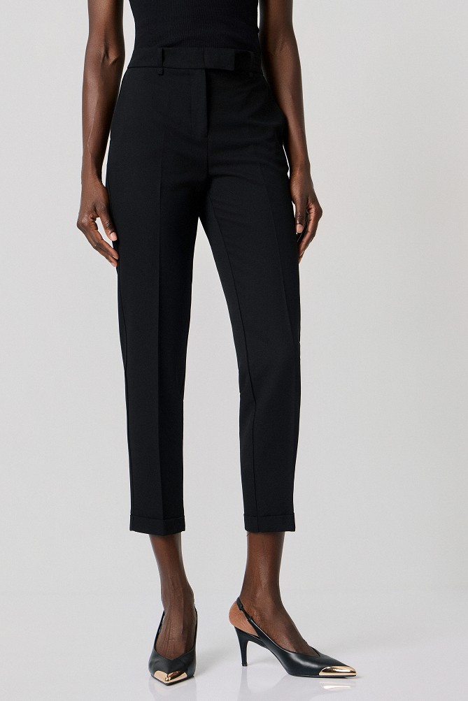 Cropped cigarette trousers