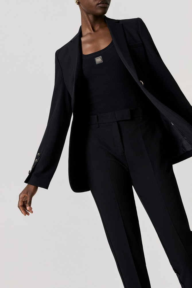 Cropped cigarette trousers