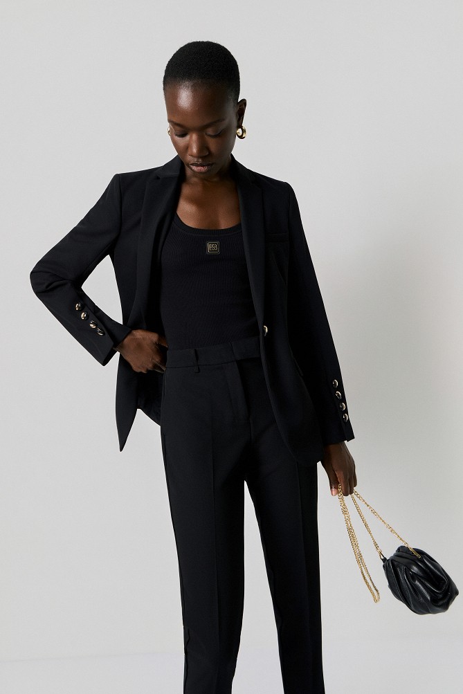 Cropped cigarette trousers