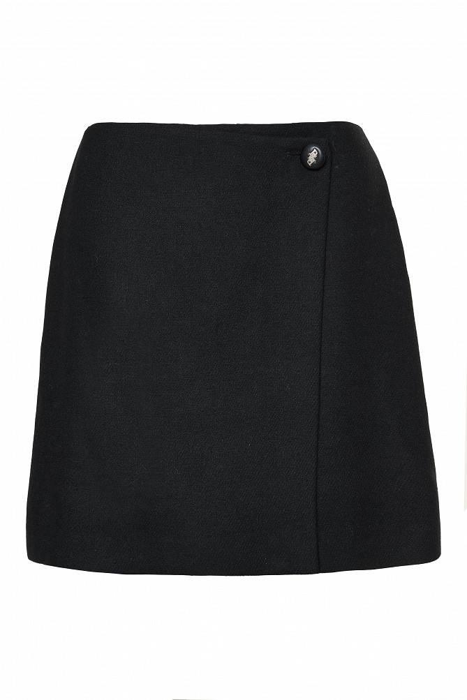 Wrap-style mini skirt