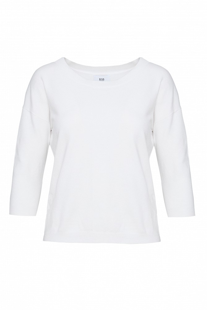 Basic sweater with 3/4 sleeves