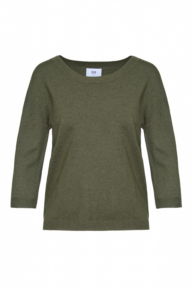 Basic sweater with 3/4 sleeves