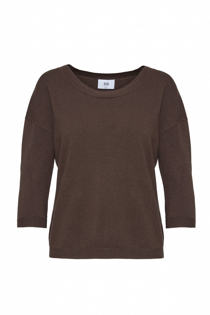 Basic sweater with 3/4 sleeves