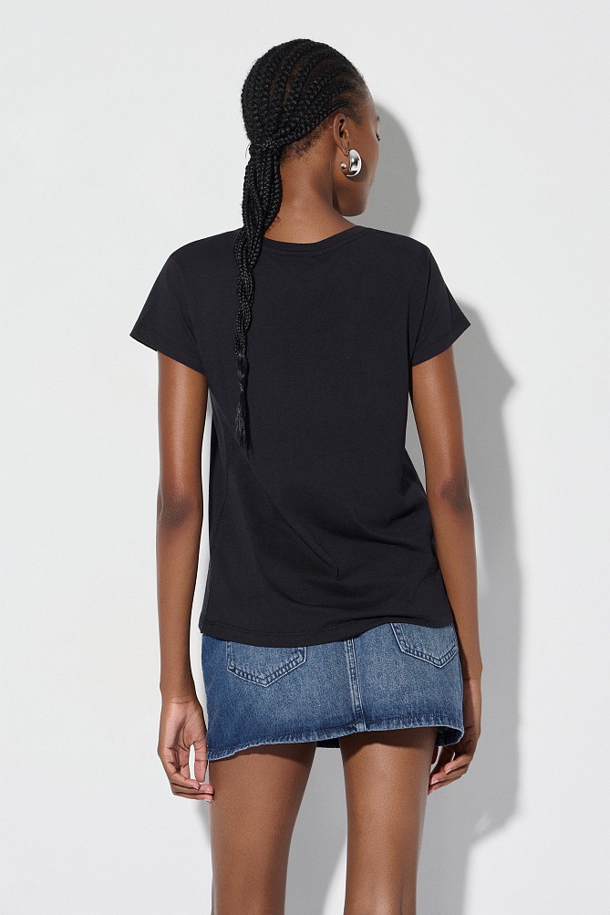 T-shirt with BSB logo and rhinestone embellishments