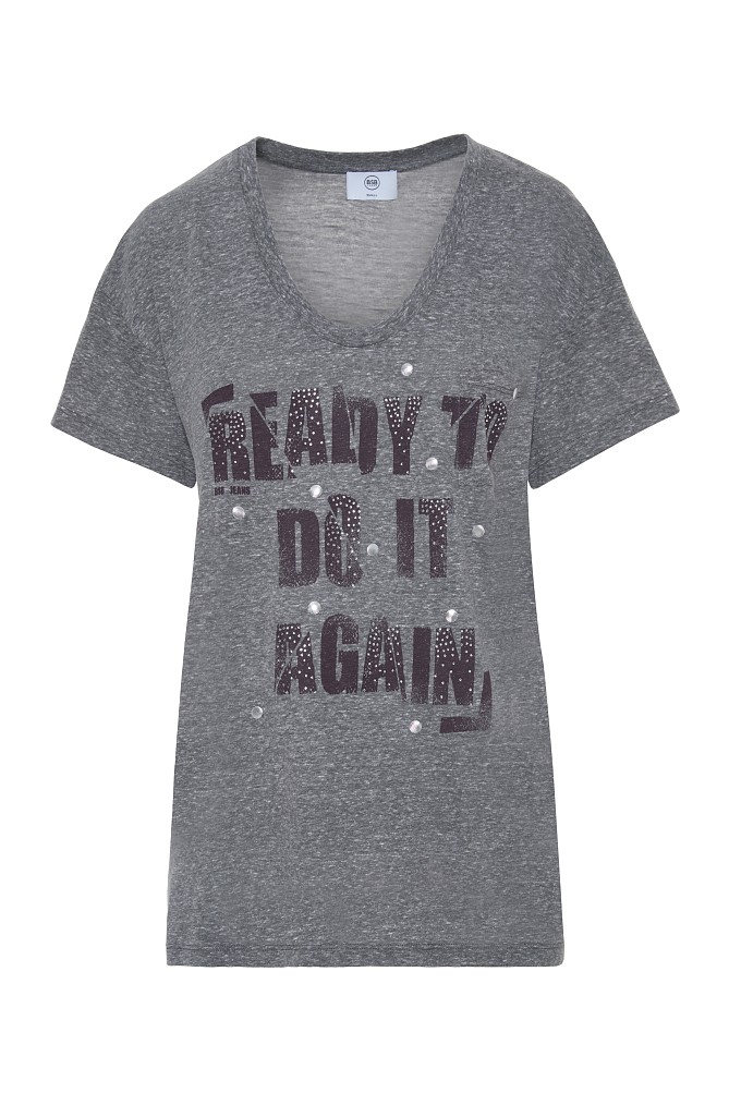 Printed T-shirt with decorative details