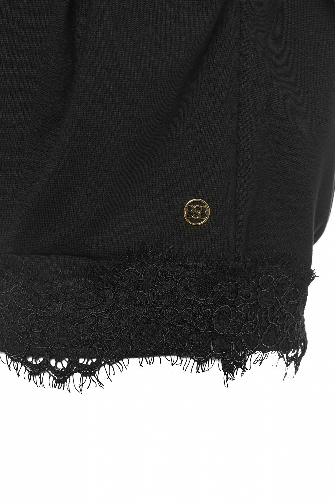 Polo top with lace detailing