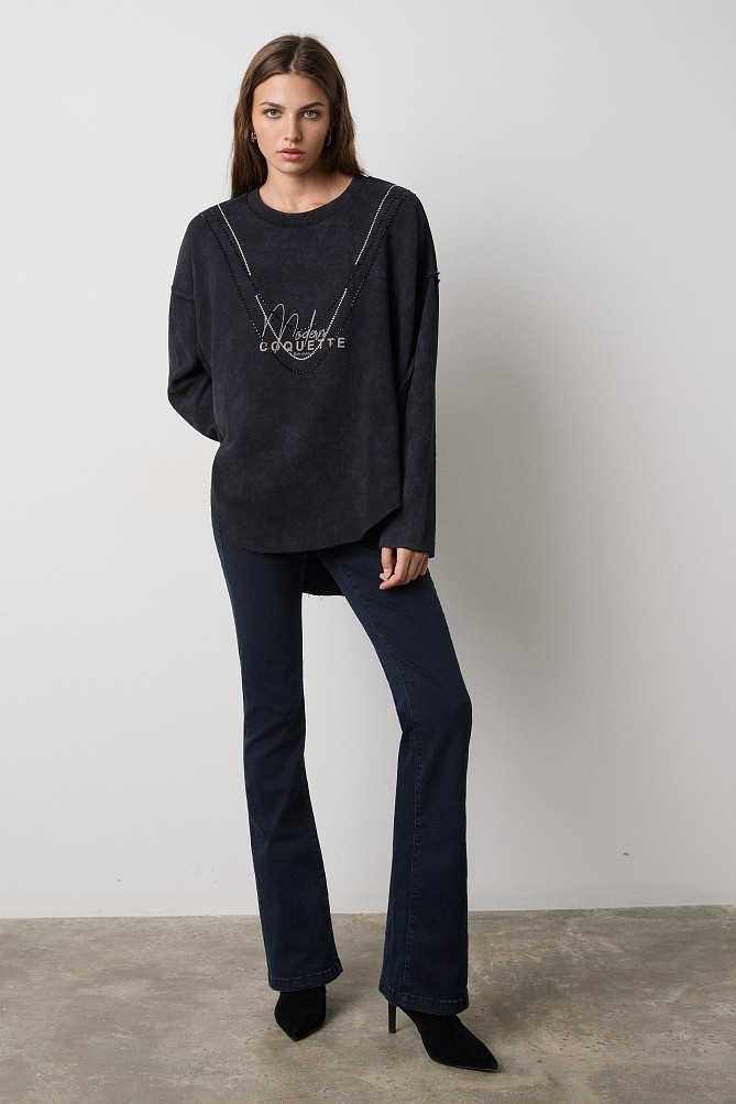Sweatshirt with a printed design