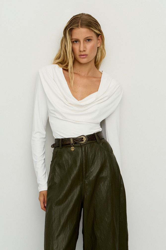 Draped blouse