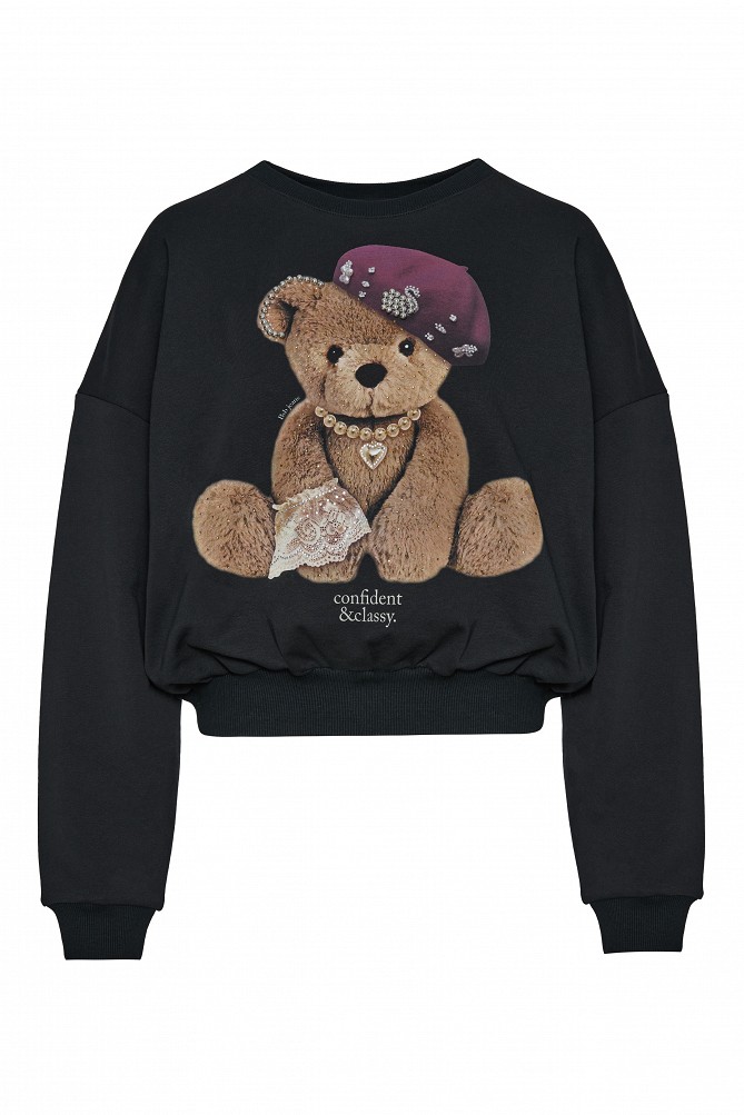 Sweatshirt with a teddy bear print