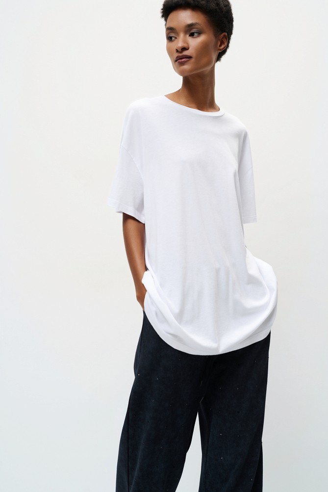 Oversized cotton blouse