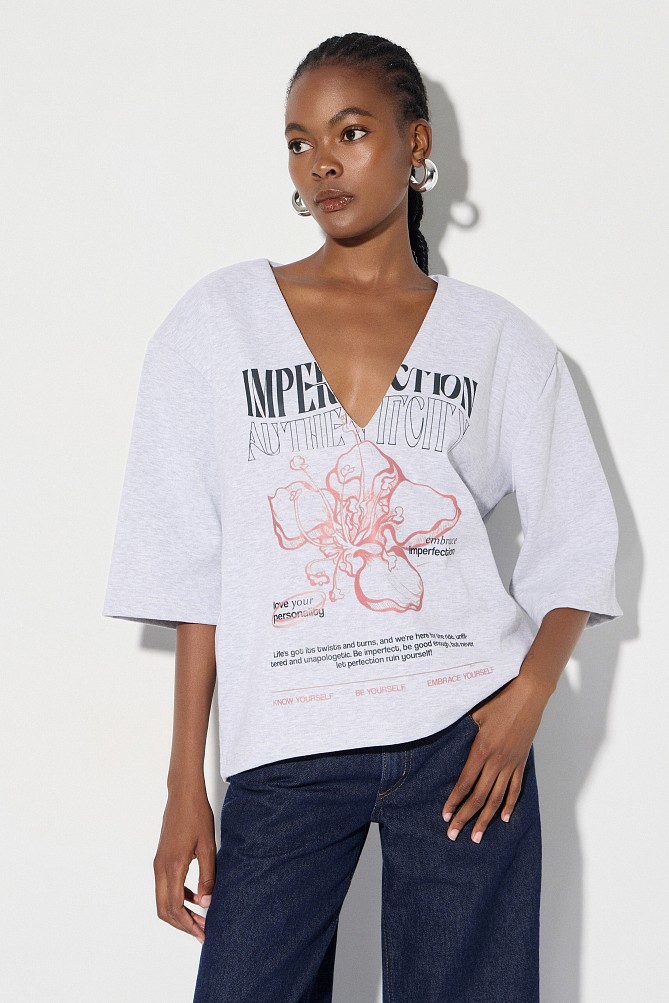 Cotton printed sweatshirt