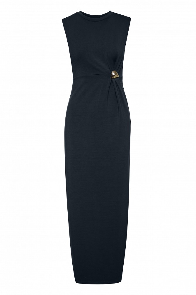 Maxi dress with buckle detail