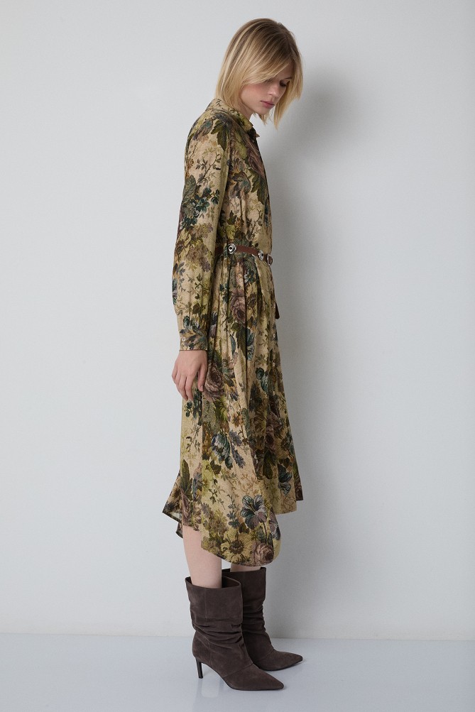 Maxi floral chemise dress