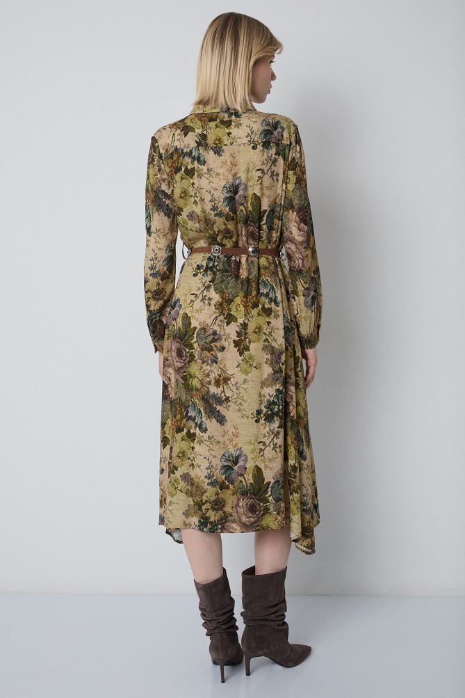 Maxi floral chemise dress
