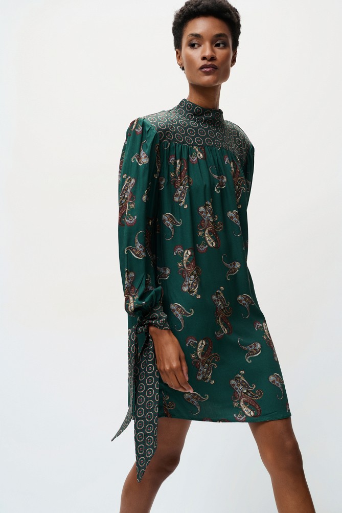 Paisley print mini dress