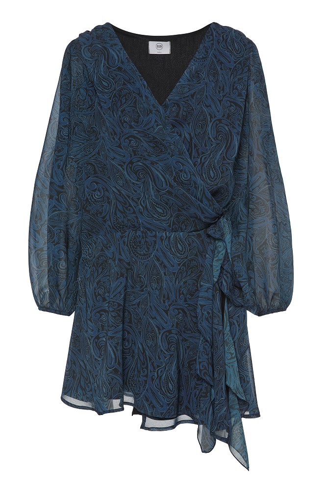 Mini printed wrap dress