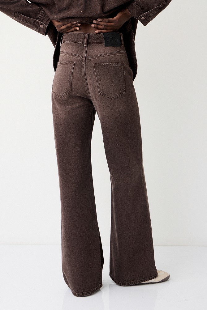 Pantalones de mezclilla de pierna ancha Erika