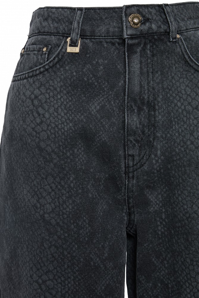 Tania balloon croc-effect jeans