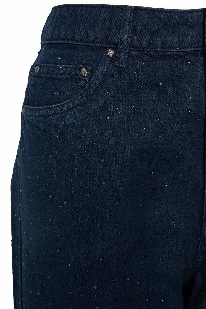 Tania barrel jeans with rhinestones