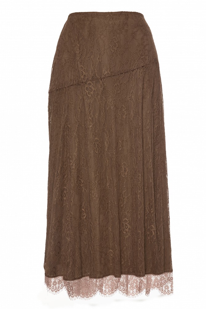 Midi lace skirt