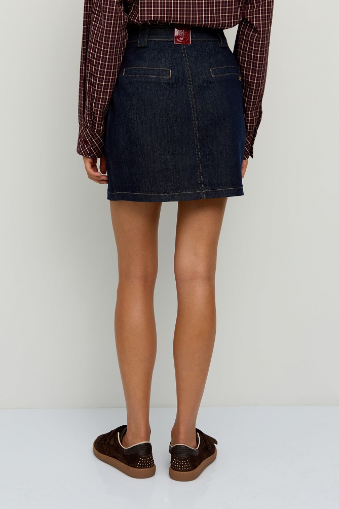 Mini denim skirt