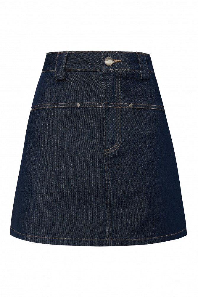 Mini denim skirt