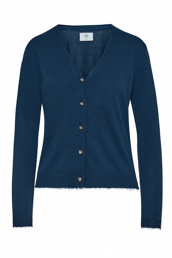 Knitted cardigan with a matching scarf